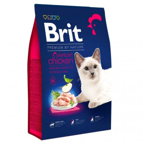 Суха храна Brit Premium by Nature Cat - Sterilized Chicken - за кастрирани котки, с пилешко